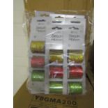 Box Of 24x Giftmaker Sequin Reels,2m, Red, Gold, Green, Unchecked & Packaged.