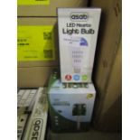 2x Items Being 1x Asab LED Hearts Light Bulb, 1x Animal Repeller, Unchecked.