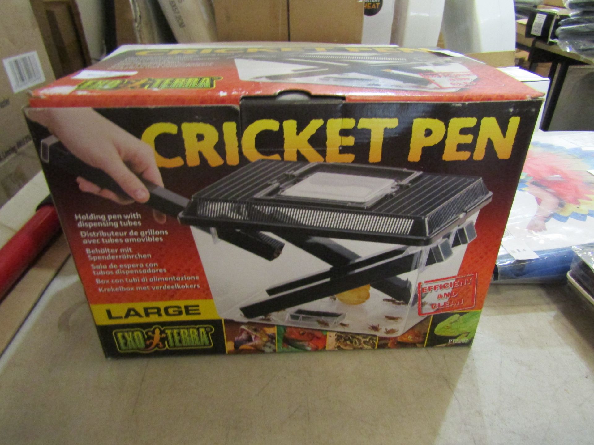 Exo Terra Large Cricket Holding Pen With Dispensing Tubes - Unchecked & Boxed.