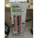 Asab Coffee Capsule Rotating Dispenser, Unchecked & Boxed.