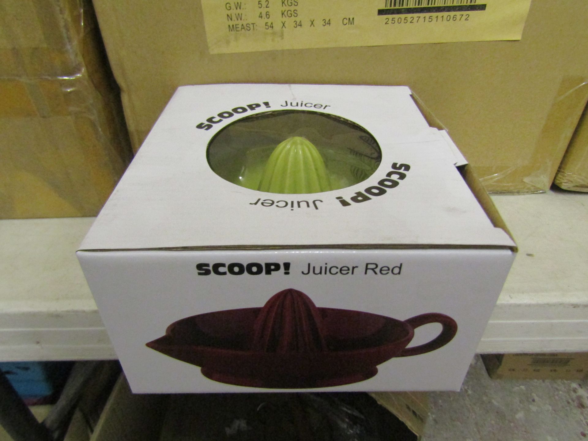 Box Of 2 Scoop Juicers, Colours May Vary, Unchecked & Boxed.