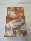 2x My Garden Window Bird Feeder, Includes Bird Spotting Chart - Both Unchecked & Boxed.
