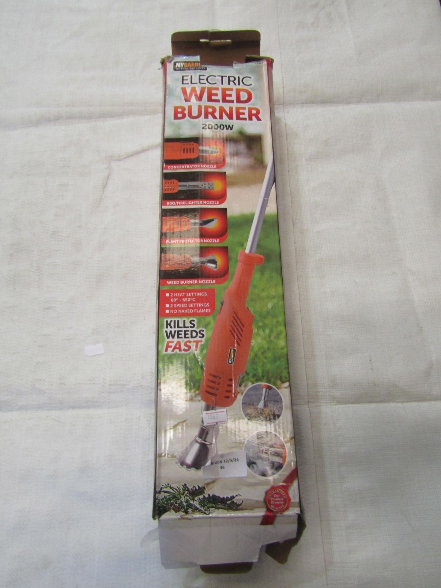 2x My Garden 2000w Electric Weed Burner With 2 Heat Settings, 60-650* - Both Unchecked & Box