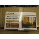 Lightnum LED Curtain Lights 8 Lightning Modes, Unused & Boxed.