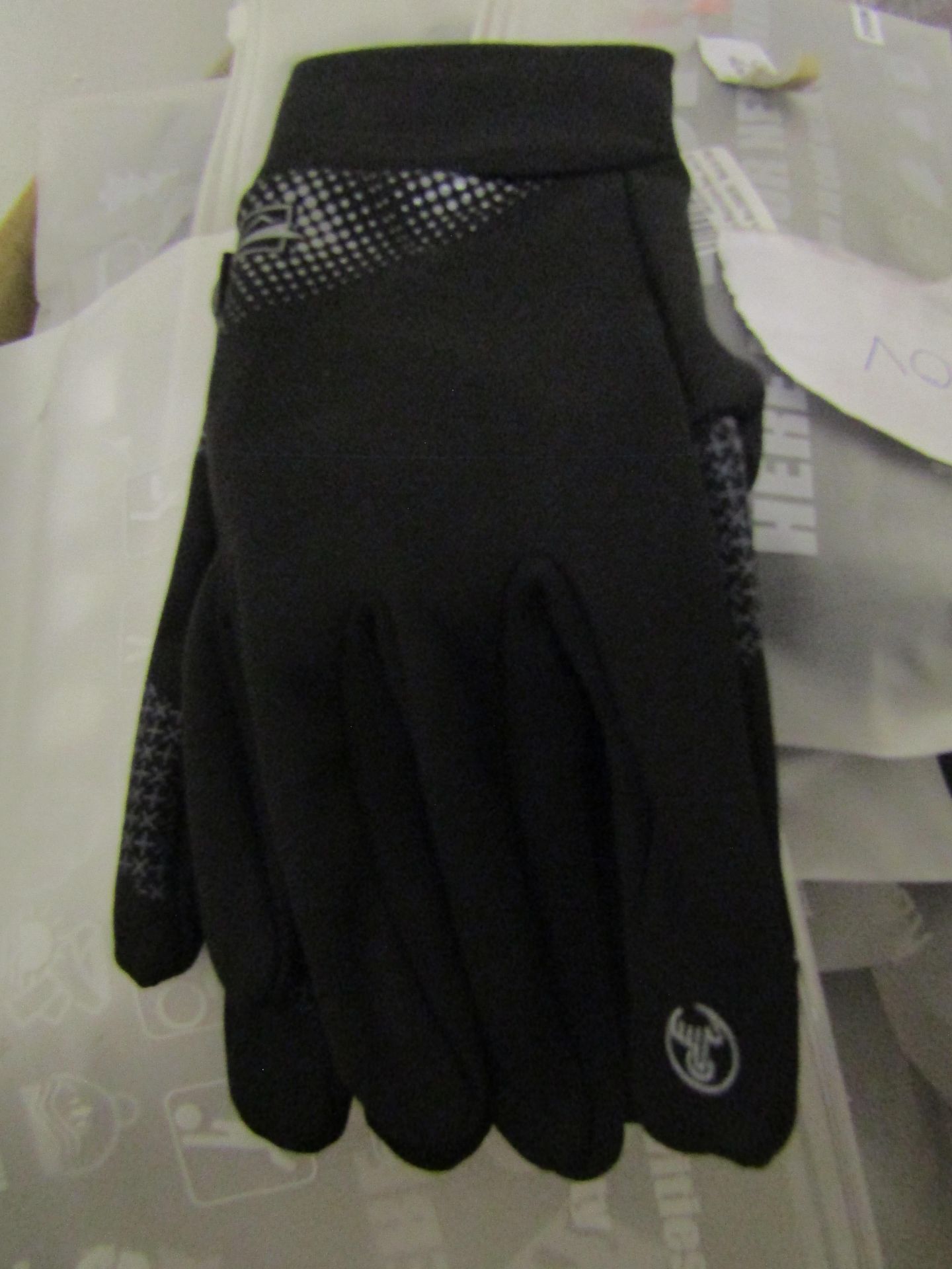 5x Sports gloves with smart phone fore finger, new, Black, Size: Medium.