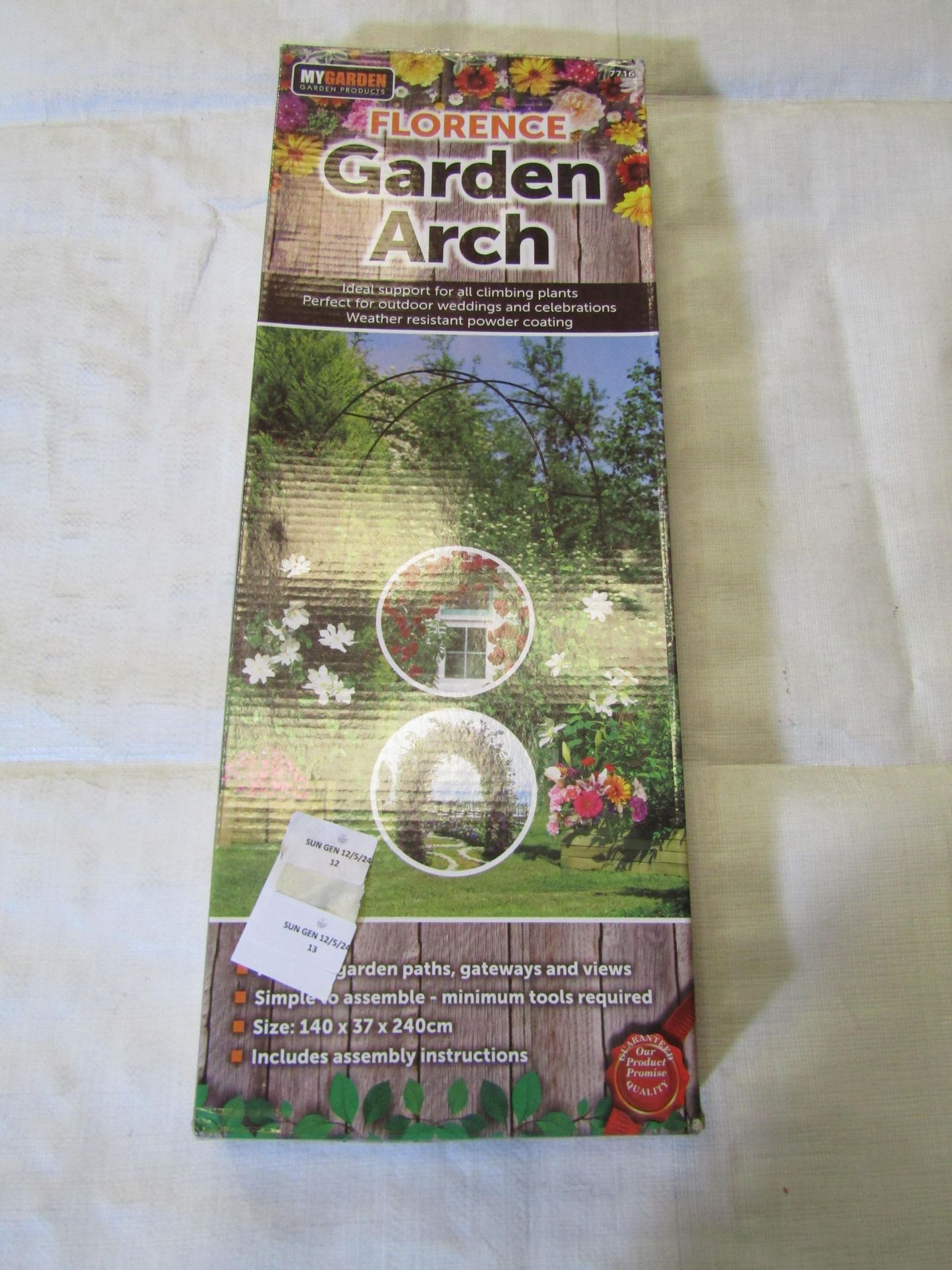 My Garden Bordeaux Garden Arch, Size: 140x37x240cm - Unchecked & Boxed.