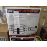 HQ 3 Tier Steamer Set, Unchecked & Boxed.