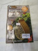 2x My Garden Bamboo Bee & Insect Hotel, Size: 12x10x19cm - Both Unchecked & Boxed.