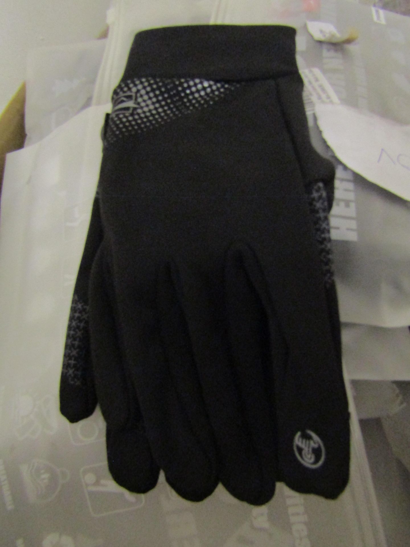 5x Sports gloves with smart phone fore finger, new, Black, Size: Medium.