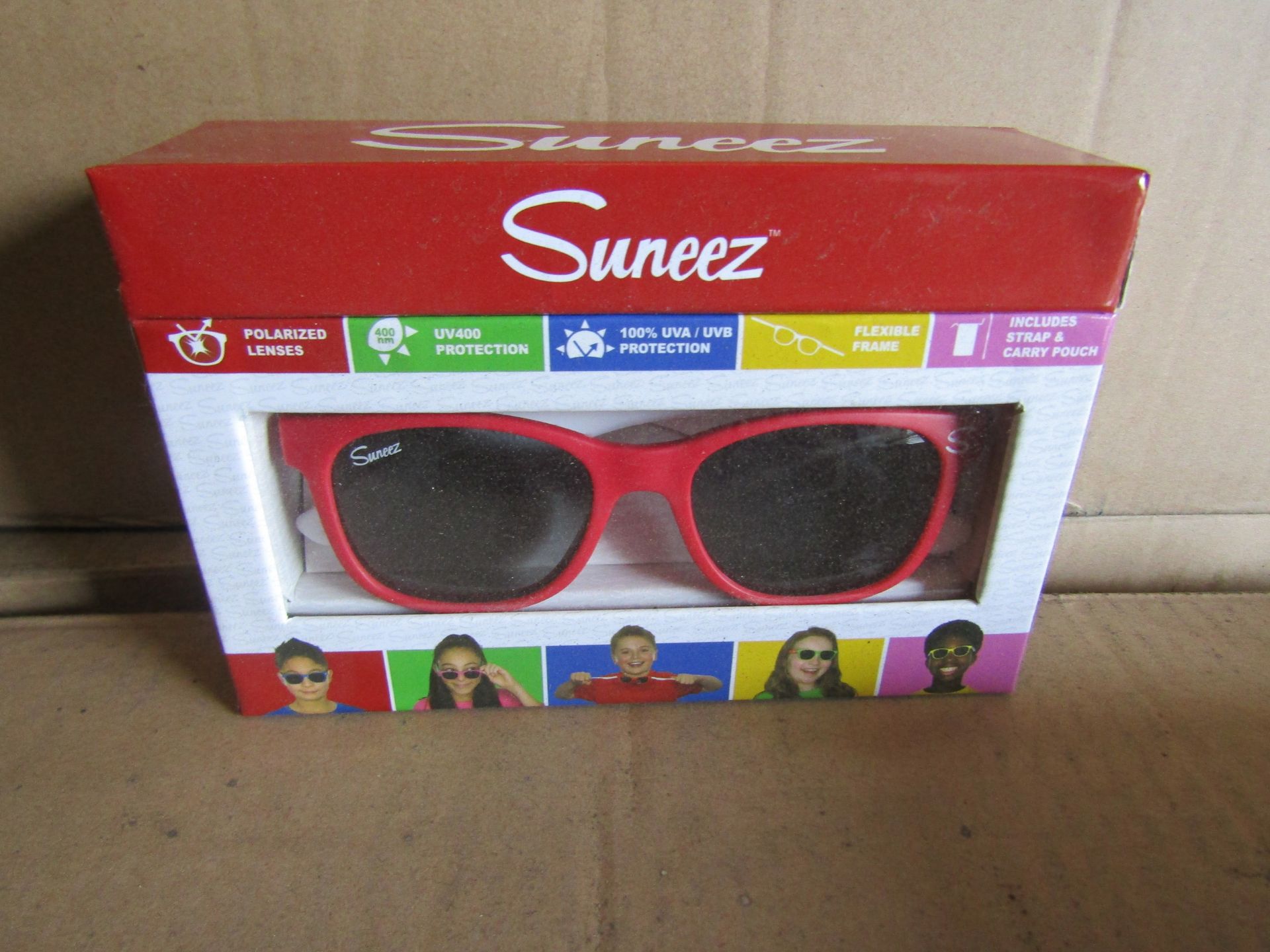 10x Suneez Sun Glasses, Red - New & Boxed.