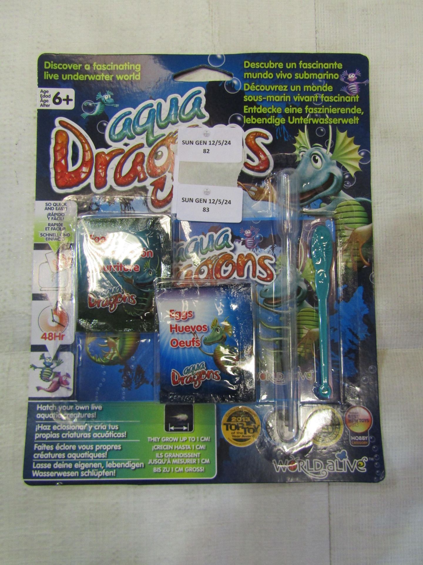 4x Aqua Dragons Hatch Your Own Live Aquatic Creatures - Unused & Boxed.