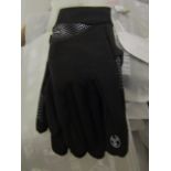 5x Sports gloves with smart phone fore finger, new, Black, Size: Medium.