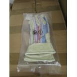 2x Deckchain Stripes-Rainbow Gaunt Gardening Gloves, Size S/M, New & Packaged.