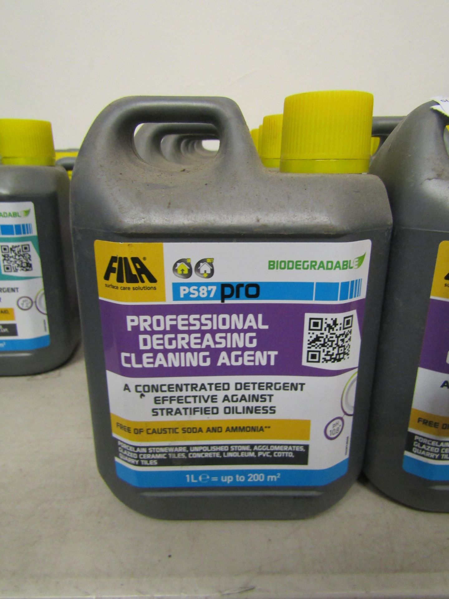 2x Fila 1L - Up To 200m PS87 Pro Professional Degreasing Cleaning Agent, A Concentrated Detergent