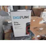 Digifunk Site Radio, Tested Working, Glass On Back Of The Radio Is Broken,.