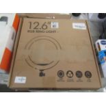 12.6" RGB Ring Light, Unchecked & Boxed.