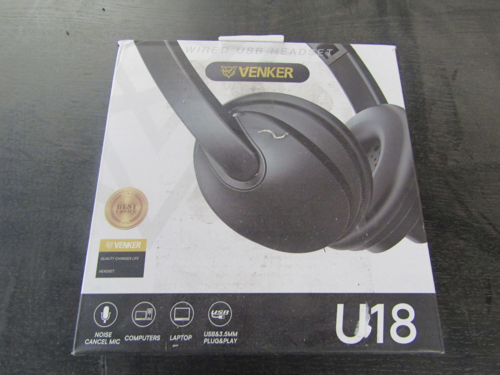 Venkur U18 Usb Headset, Unchecked & Boxed.