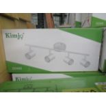 Kimjo - White Adjustable Angle 4-Way Spotlight Ceiling Light - Boxed.