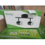 Kimjo - Black Adjustable Angle 2-Way Spotlight Ceiling Light - Boxed.