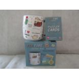 6X Teatime Challenge Puzzler - Includes 1x Mug & 50 Puzzler Cards - New & Boxed.