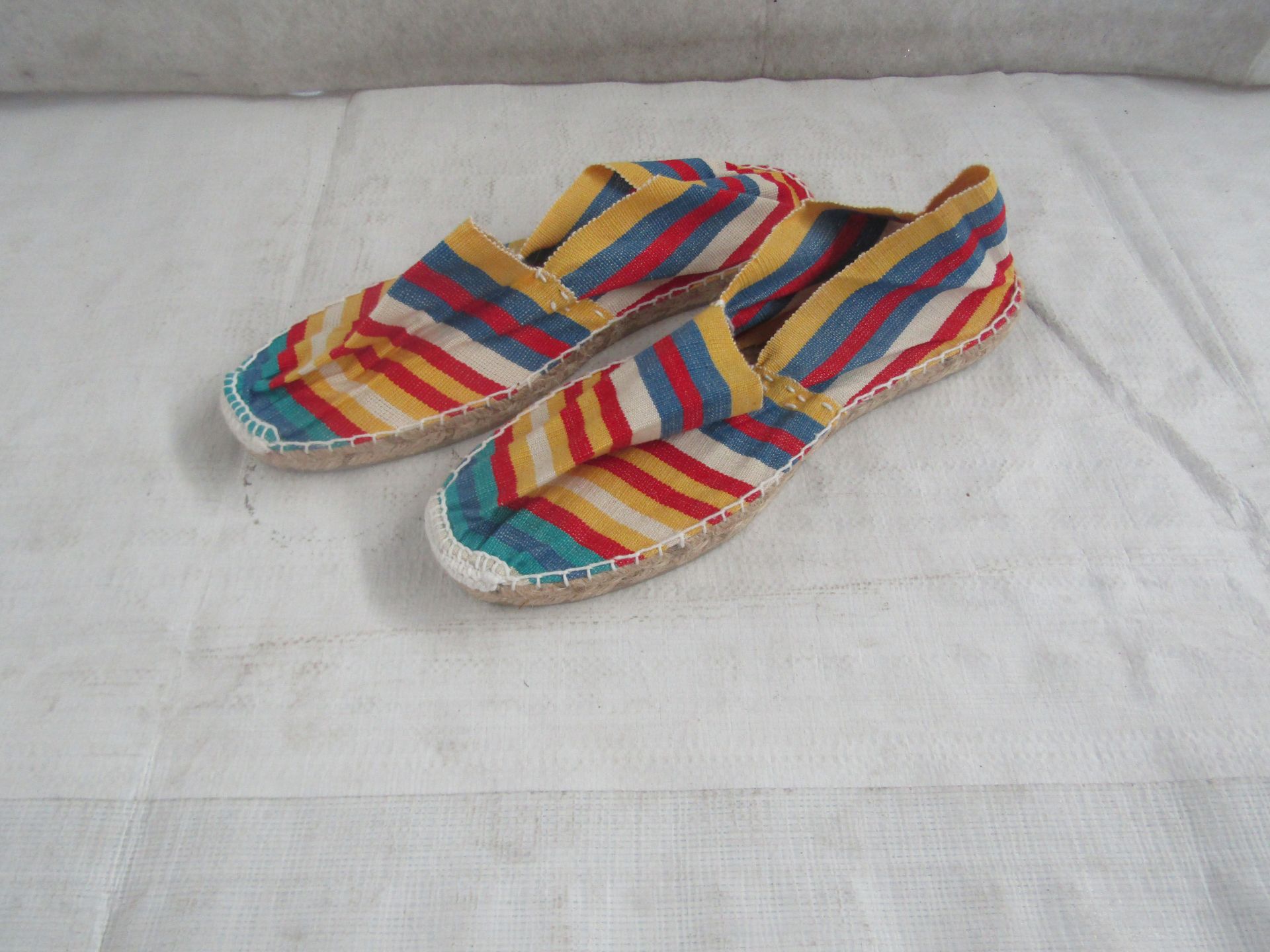 2X TheStripeCompany - Slip-On Espadrilles Shoes - See Image For Design - Size 41 - New.