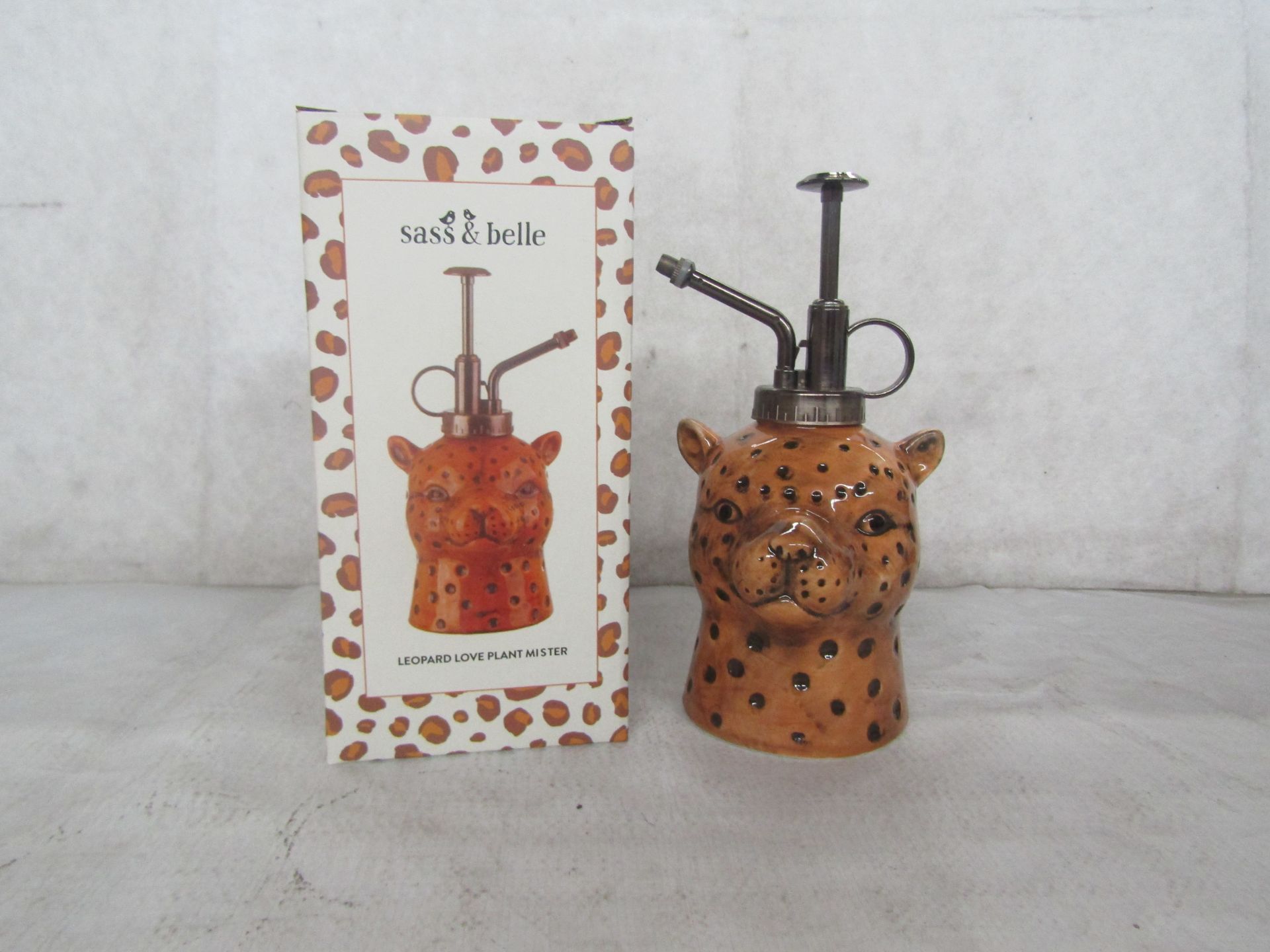 Sass & Belle - Leopard Love Ceramic Plant Mister - New & Boxed.