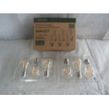 AMPTON - Set of 6 A60 E27 806 Lumen LED Filament Bulbs - New & Boxed.