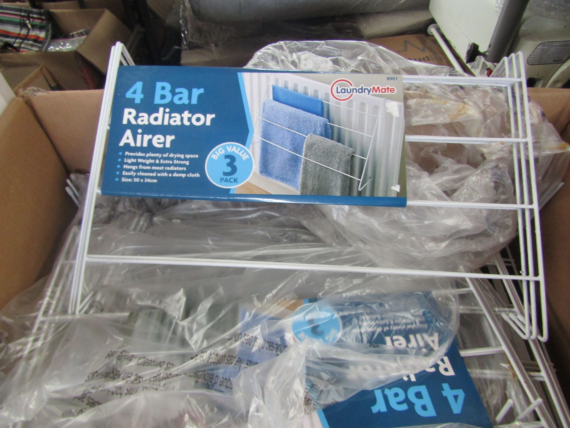 4X LaundryMate - Set of 3 4-Bar Radiator Airers - Good Condition.