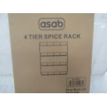 Asab - 4-Tier Spice Rack ( Cupboard Door Mountable ) - Boxed.
