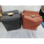 2X Various Style Sisters Leather Storage Box With Handles - Ex Samples.