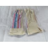 2X Deckchain Stripes - Rainbow Gaunt Gardening Gloves - Size S/M - New & Packaged.