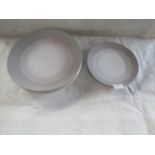 4x Sass & Belle - Mojave Grey Glazed Plates - Good Condition. 2x Sass & Belle - Mojave Grey Glazed