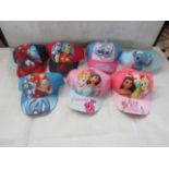 6x Assorted Childrens Peaked Caps ( Picked At Random - Image for Example Purposes Only ) - Unused,