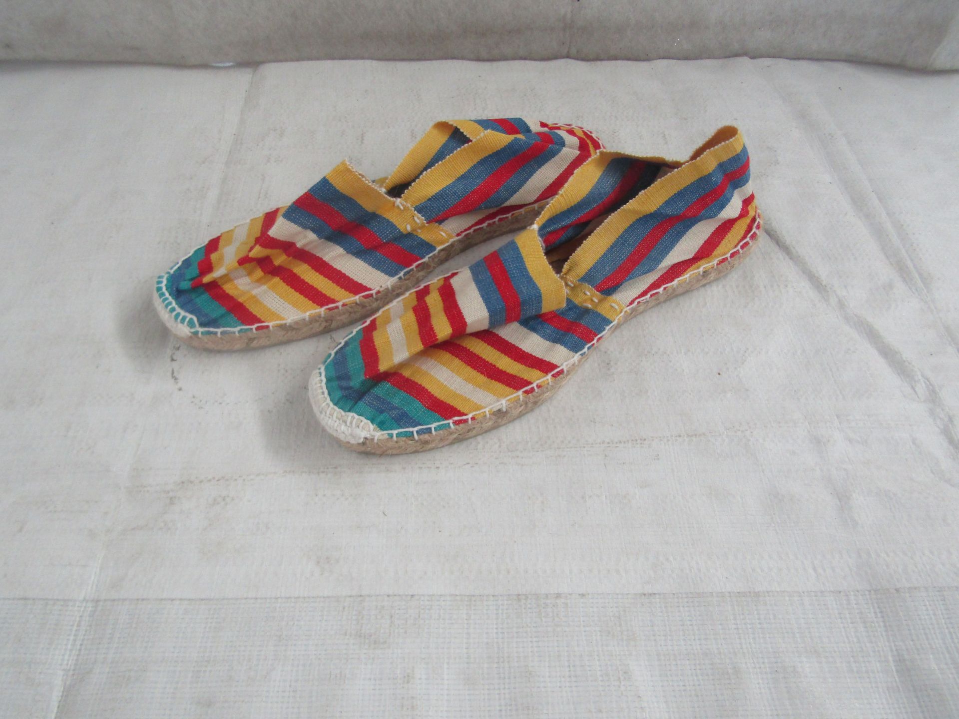 2X TheStripeCompany - Slip-On Espadrilles Shoes - See Image For Design - Size 41 - New.
