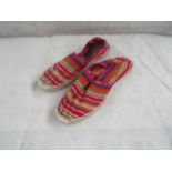 2X TheStripeCompany - Slip-On Espadrilles Shoes - See Image For Design - Size 42 - New.