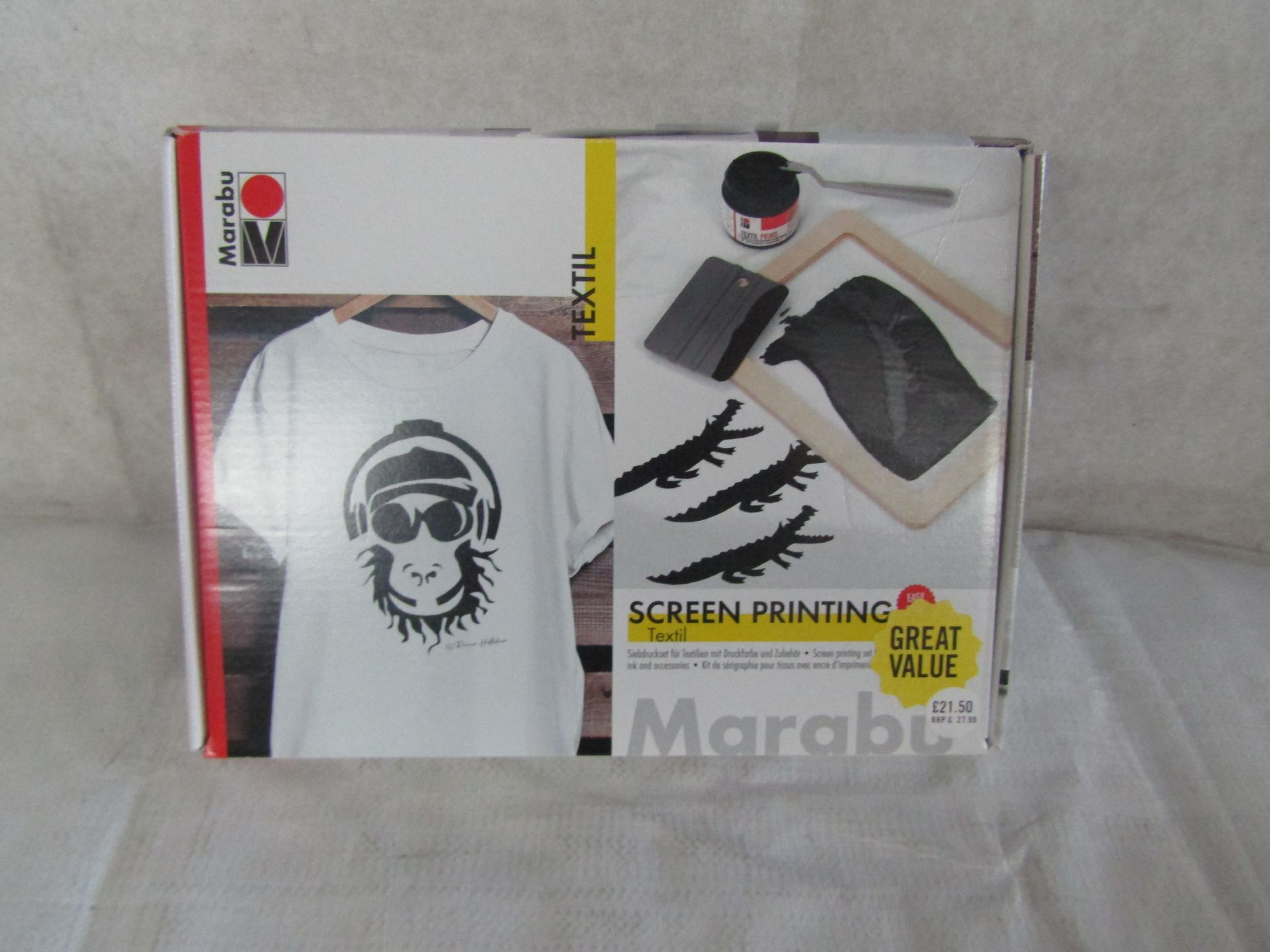 Marabu - Textile Screen Printing Kit - Unchecked & Boxed.