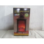 Smart Lighting - Battery Operated LED Fireplace Lantern With Timer - Unchecked & Boxed.