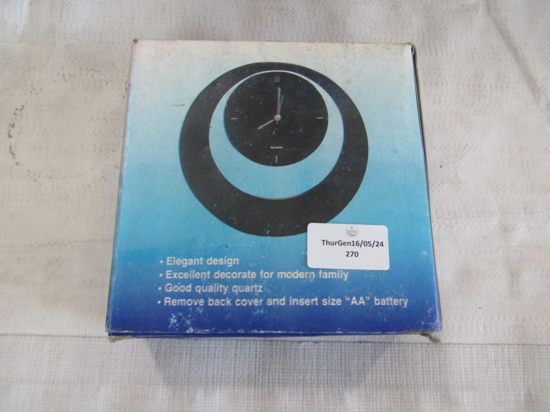 Roly-Poly Abstract Style Battery Clock - Unchecked & Boxed.