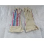 2X Deckchain Stripes - Rainbow Gaunt Gardening Gloves - Size S/M - New & Packaged.