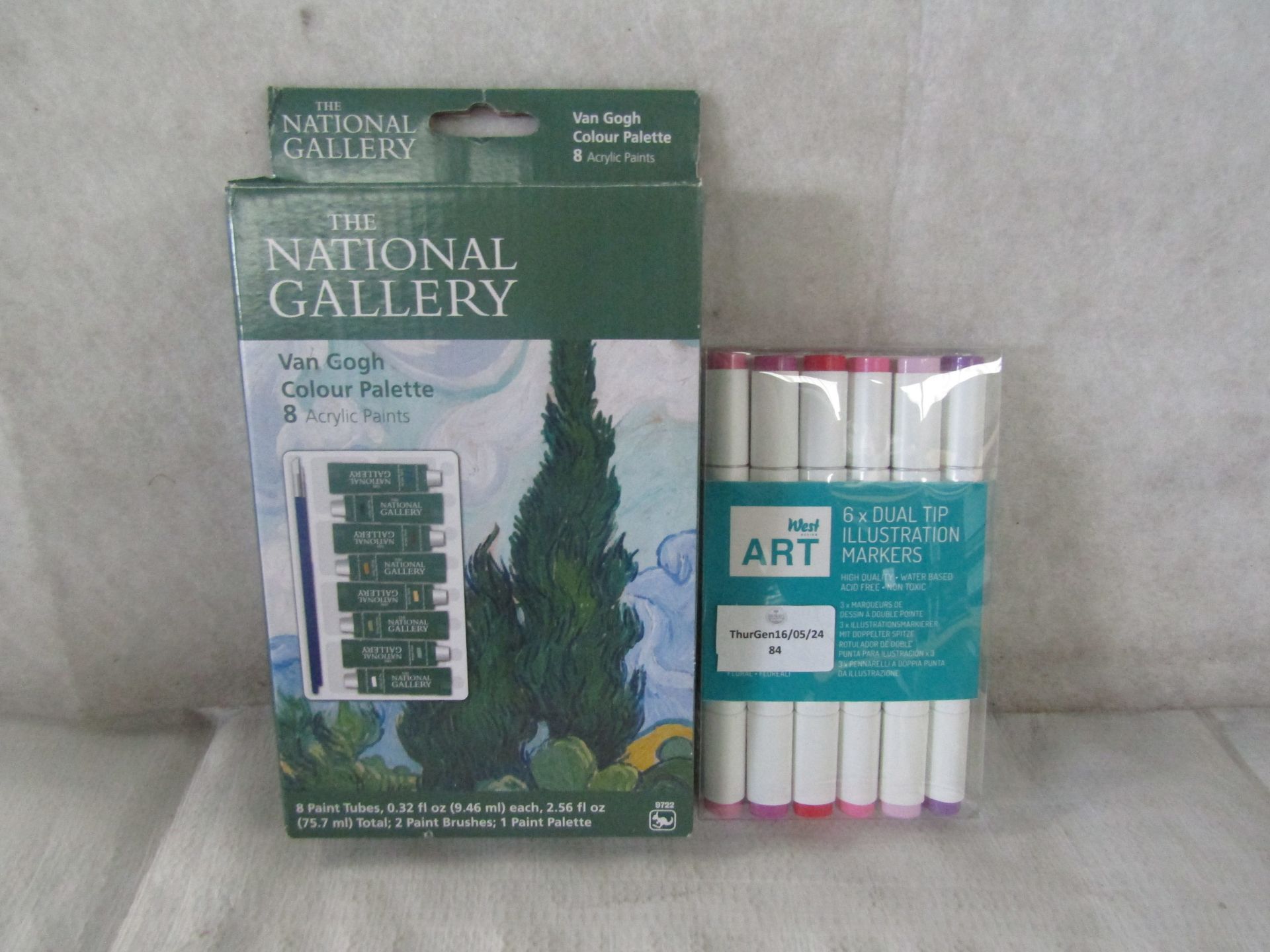 1X West Art - Set of 6 Dual Tip Illustration Markers - Packaged. 1X The National Gallery - The Van