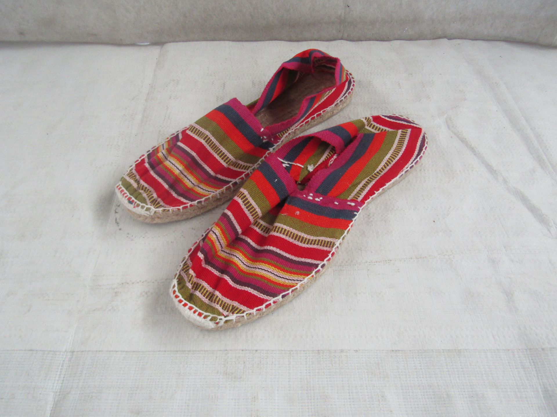 2X TheStripeCompany - Slip-On Espadrilles Shoes - See Image For Design - Size 42 - New.