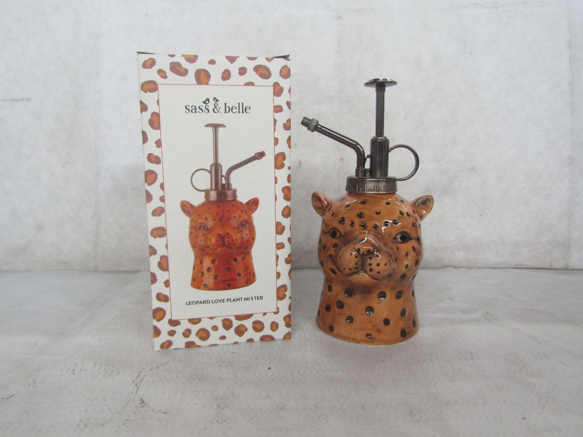 Sass & Belle - Leopard Love Ceramic Plant Mister - New & Boxed.