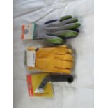 1x Taylor & Bell - Small Everyday Lightweight Extra Grip Gloves - Unused. 1x Priers - Golden Leather