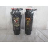 2X SmartShake - Protein Shaker Bottles ( 1x Five Finger Death Punch 1x Ghost ) - New.