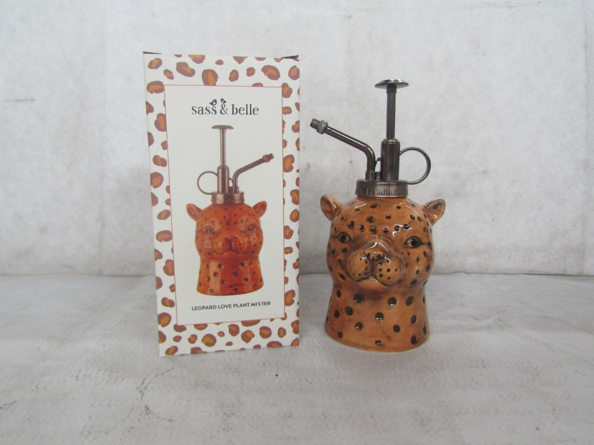 Sass & Belle - Leopard Love Ceramic Plant Mister - New & Boxed.