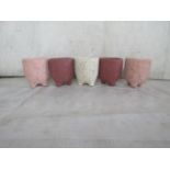 5X Various Sass & Belle - Textured Speckled Mini Planters - Ex Samples, Good Condition.