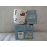 24X Teatime Challenge Puzzler - Includes 1x Mug & 50 Puzzler Cards - New & Boxed.