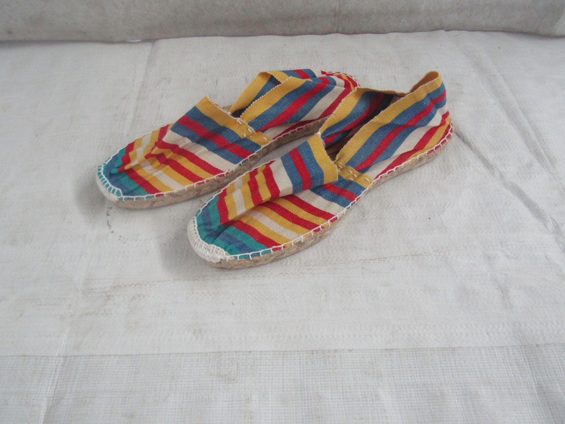 2X TheStripeCompany - Slip-On Espadrilles Shoes - See Image For Design - Size 41 - New.