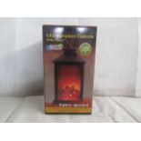 Smart Lighting - Battery Operated LED Fireplace Lantern With Timer - Unchecked & Boxed.