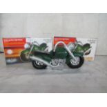 2X Outdoorlights - Solar Powered Motorcycle Garden Lights - Unchecked & Boxed.